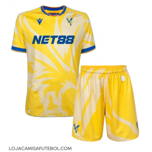 Camisa de Futebol Crystal Palace Equipamento Secundário Infantil 2024-25 Manga Curta (+ Calças curtas)